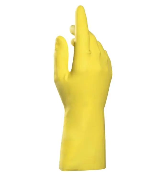 101025 - GANT DE MENAGE LATEX JAUNE TAILLE 6/6.5