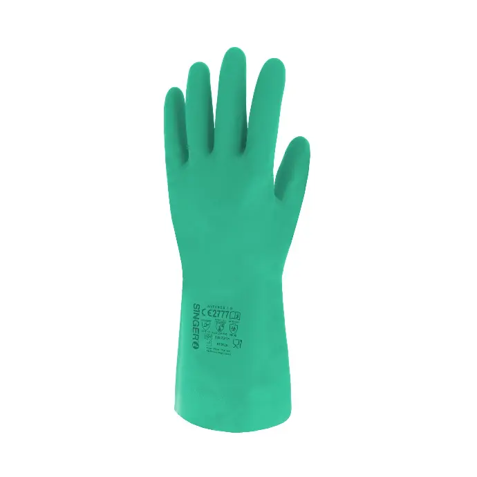 111038 - GANT NITRILE VERT FLOQUE T.7