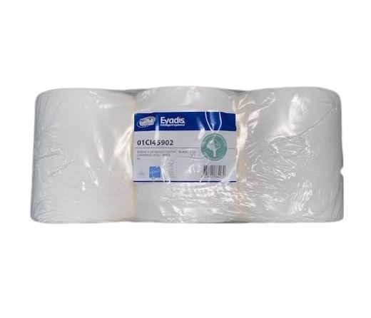 801025 - PAPIER HYGIENIQUE DEVIDAGE CENTRAL 2 PL PO BLC