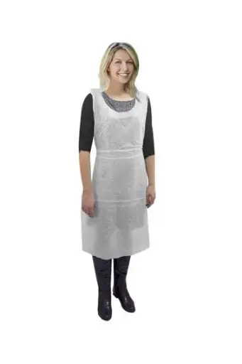 101024 - TABLIER BLANC PE TAILLE STANDARD