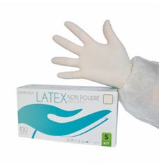 101130 - GANT LATEX NON POUDRE TAILLE M/7-8