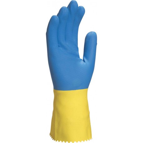 111055 - GANT LATEX 33CM BI-COULEUR - TAILLE 8/M