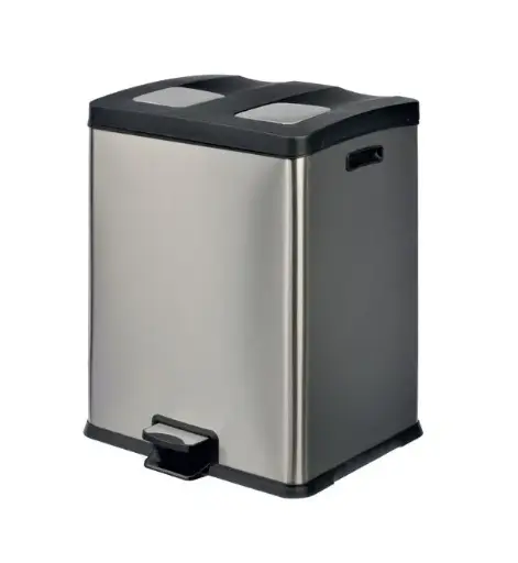 200321 - POUBELLE 60L TRI SELECTIF INOX BROSSE