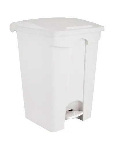 205015 - POUBELLE 45L A PEDALE BLANCHE