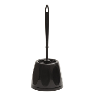 400034 - BROSSE WC BOULE NOIR AVEC SOCLE