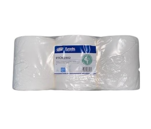 801025 - PAPIER HYGIENIQUE DEVIDAGE CENTRAL 2 PL PO BLC